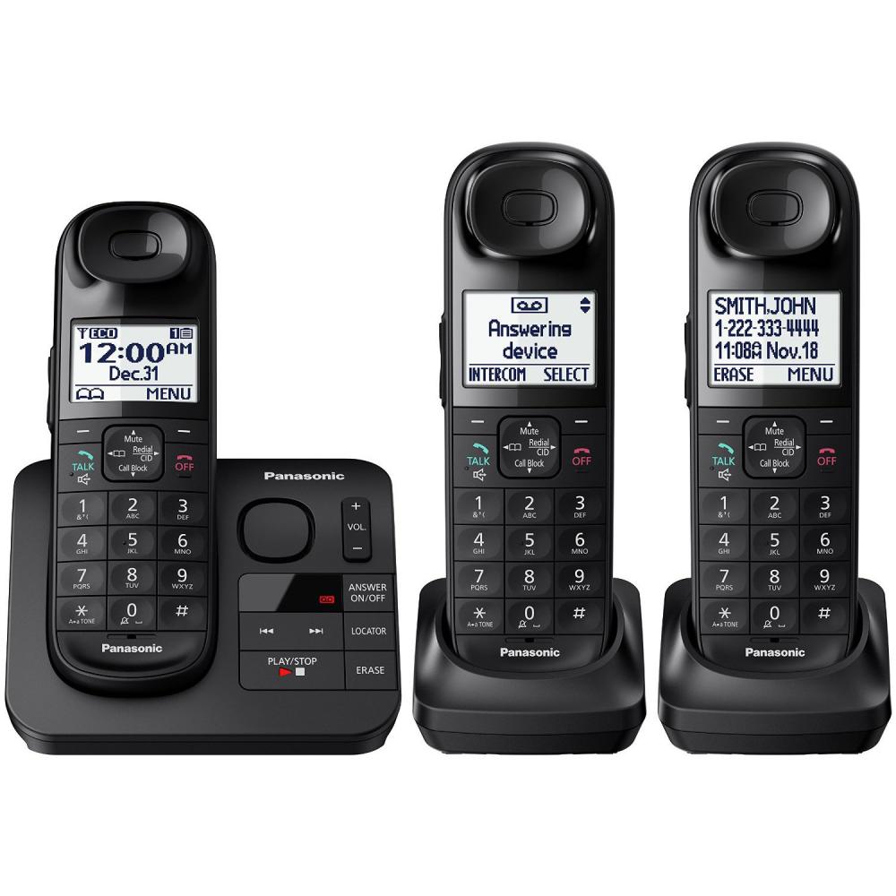 Panasonic DECT 3Handset Cordless Phone Talking Caller ID Digital