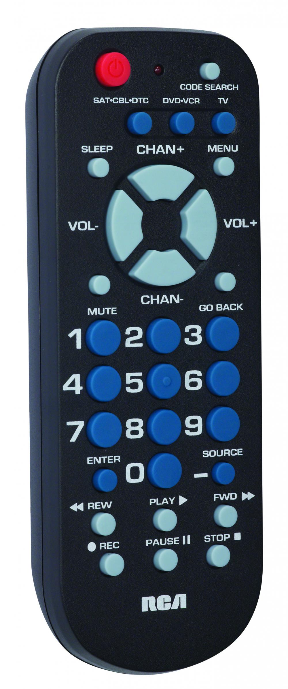 RCA RCR503BR 3-Device Palm-Sized Universal Remote | eBay